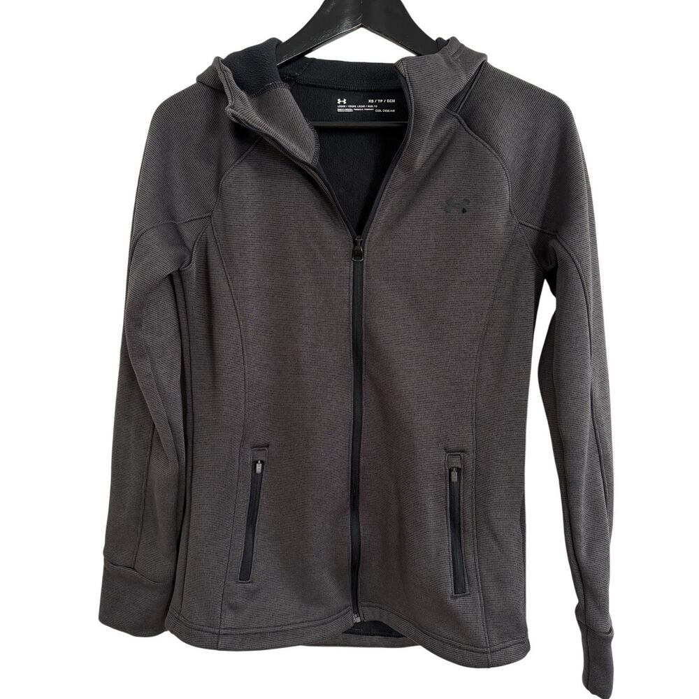 Under Armour ColdGear Women's Dark Gray Zip-Up Hoodie Size XS